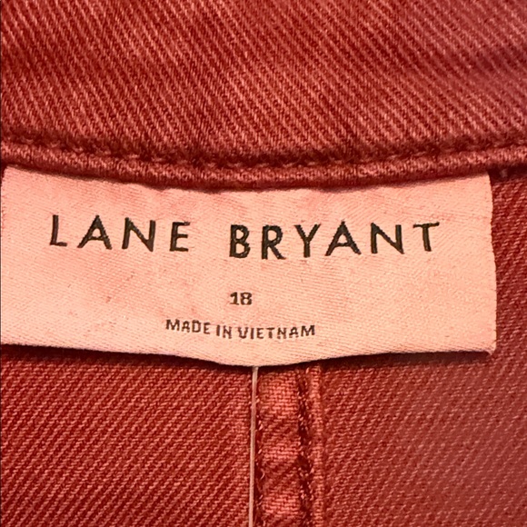 Lane Bryant Women's Red Denim Trench Coat - Picture 3 of 15